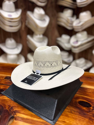 Rodeo King Quenten High Point Straw Hat 4.5" Flat Brim-Straw Cowboy Hats-Rodeo King-Lucky J Boots & More, Women's, Men's, & Kids Western Store Located in Carthage, MO