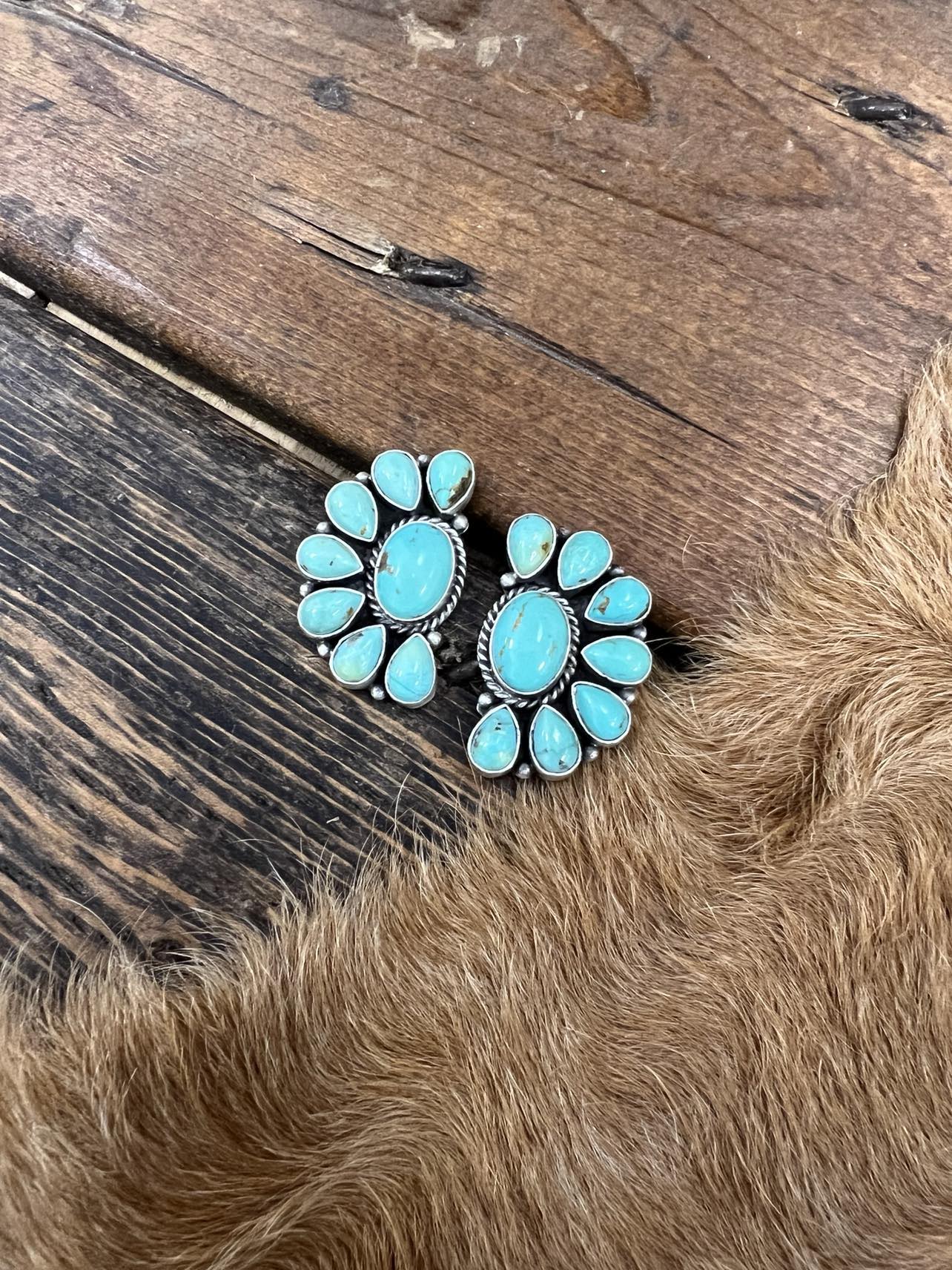 Dallas Earrings-Earrings-LJ Turquoise-Lucky J Boots & More, Women's, Men's, & Kids Western Store Located in Carthage, MO