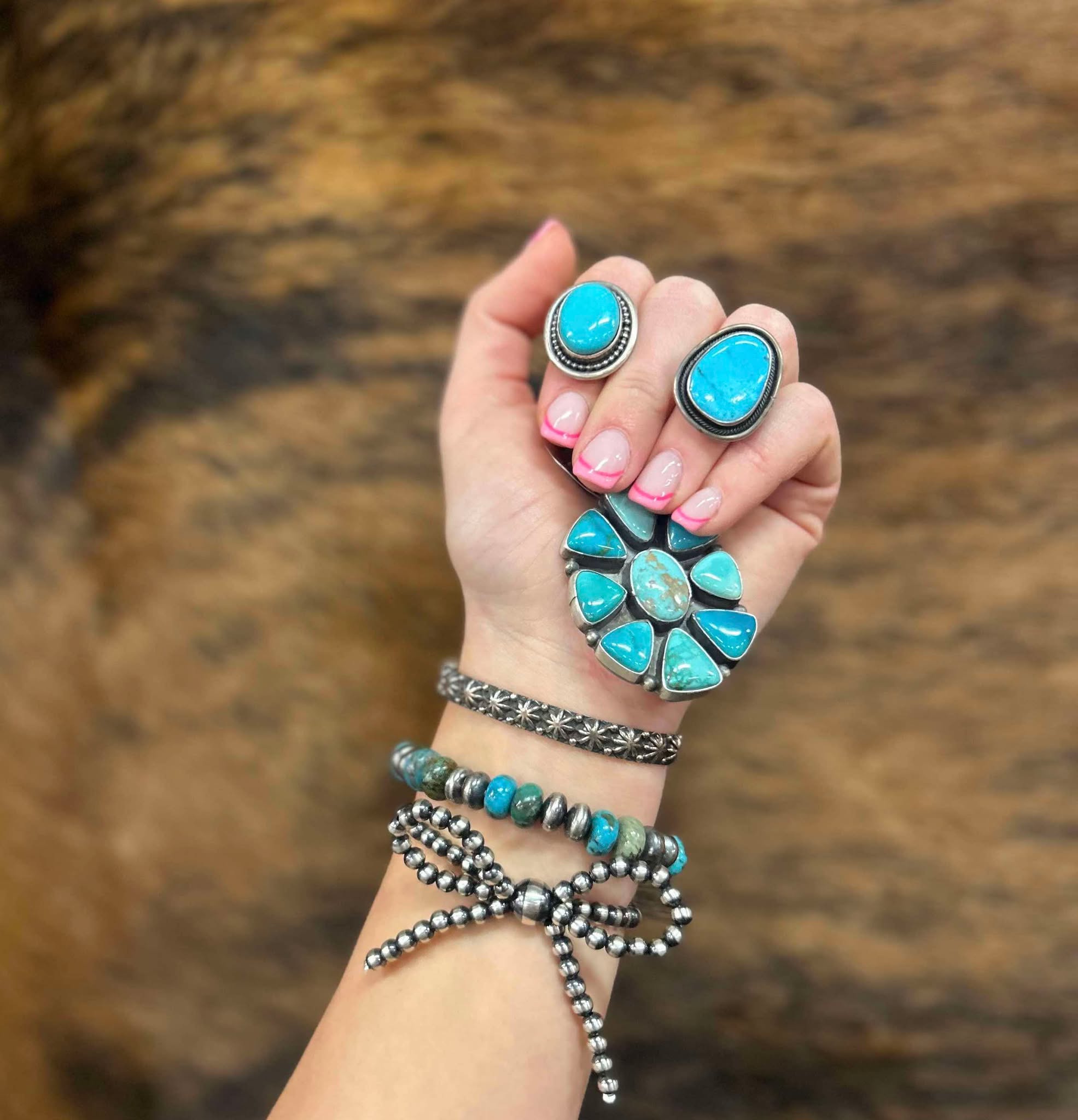 Aspen Bracelet-Bracelets-LJ Turquoise-Lucky J Boots & More, Women's, Men's, & Kids Western Store Located in Carthage, MO