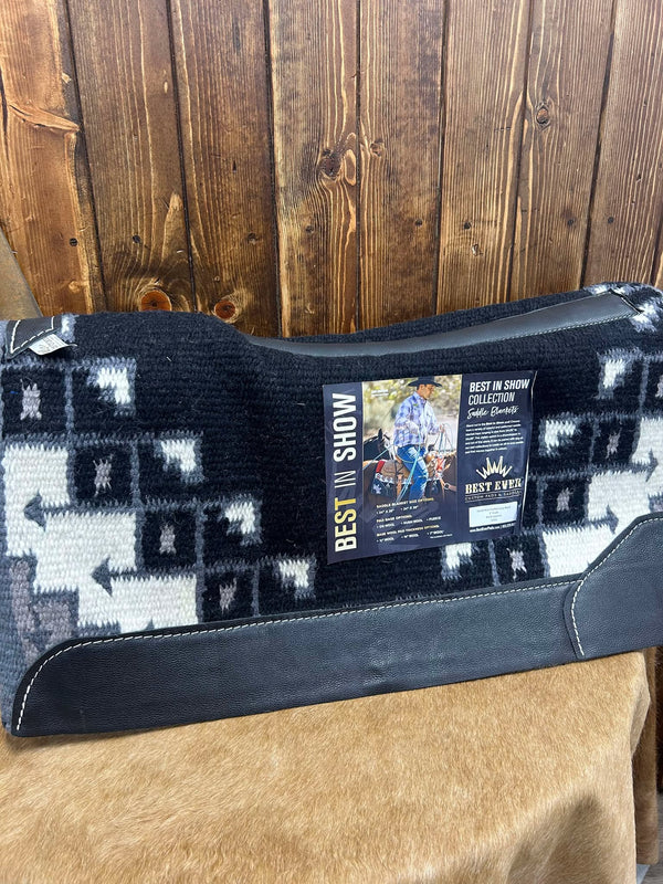 Best Ever New Pueblo Grey & Black Navajo Saddle Pad-Saddle Pads-Best Ever-Lucky J Boots & More, Women's, Men's, & Kids Western Store Located in Carthage, MO