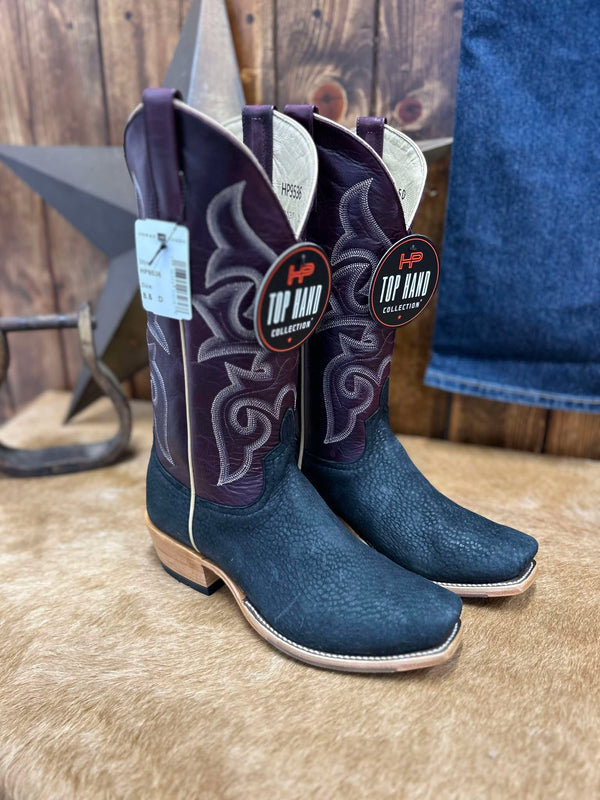 Men's Horse Power Grey Carpincho & Wine Texas Boots-Men's Boots-Horse Power-Lucky J Boots & More, Women's, Men's, & Kids Western Store Located in Carthage, MO