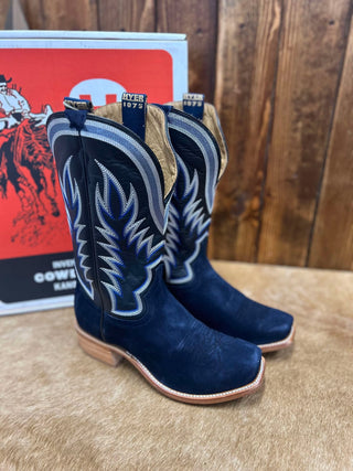 Men's Hyer Culver Dark Navy Roughout Boot-Men's Boots-HYER Boots-Lucky J Boots & More, Women's, Men's, & Kids Western Store Located in Carthage, MO