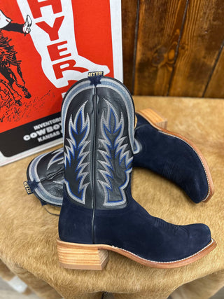 Men's Hyer Culver Dark Navy Roughout Boot-Men's Boots-HYER Boots-Lucky J Boots & More, Women's, Men's, & Kids Western Store Located in Carthage, MO