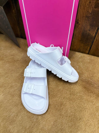 Corkys Cabana Sandal in White *FINAL SALE*-Sandals-Corkys Footwear-Lucky J Boots & More, Women's, Men's, & Kids Western Store Located in Carthage, MO
