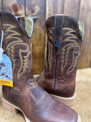 Men's R. Watson Cognac Goat Boot-Men's Boots-R. Watson-Lucky J Boots & More, Women's, Men's, & Kids Western Store Located in Carthage, MO