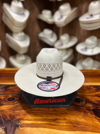 American 1011 S-Minn Straw Hat 4.5" Brim FZ Chocolate Trim-Straw Cowboy Hats-American Hat Co.-Lucky J Boots & More, Women's, Men's, & Kids Western Store Located in Carthage, MO