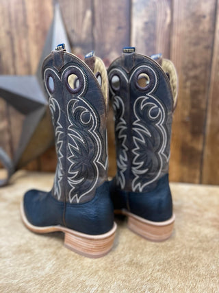 Men's Hyer Riley Black Shrunken Calf Boots-Men's Boots-HYER Boots-Lucky J Boots & More, Women's, Men's, & Kids Western Store Located in Carthage, MO