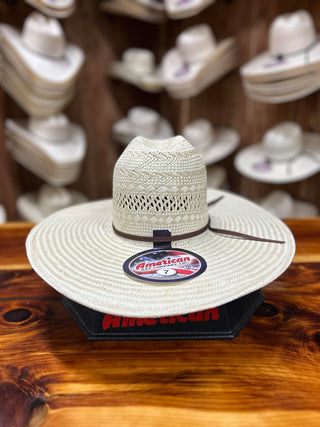 American 845 S-MINN Straw Hat 5" Brim FZ-Straw Cowboy Hats-American Hat Co.-Lucky J Boots & More, Women's, Men's, & Kids Western Store Located in Carthage, MO