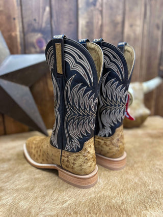 Men's Hyer Langdon Tan Ostrich Boot-Men's Boots-HYER Boots-Lucky J Boots & More, Women's, Men's, & Kids Western Store Located in Carthage, MO