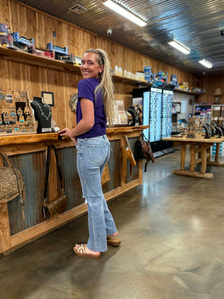 Women's Flying Monkey Lucia High Rise Slim Wide Leg Jean-Women's Denim-Flying Monkey-Lucky J Boots & More, Women's, Men's, & Kids Western Store Located in Carthage, MO