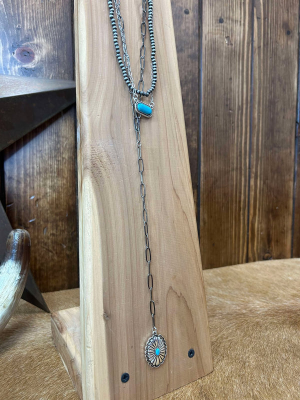 West & Co. Layered Necklace-Necklaces-WEST & CO-Lucky J Boots & More, Women's, Men's, & Kids Western Store Located in Carthage, MO