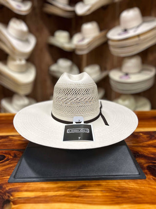 Rodeo King Quenten Alpine 4 1/2" Flat Brim Straw Hat-Straw Cowboy Hats-Rodeo King-Lucky J Boots & More, Women's, Men's, & Kids Western Store Located in Carthage, MO