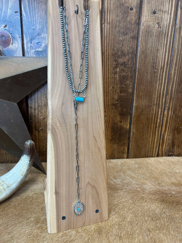 West & Co. Layered Necklace-Necklaces-WEST & CO-Lucky J Boots & More, Women's, Men's, & Kids Western Store Located in Carthage, MO
