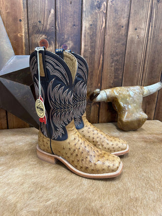 Men's Hyer Langdon Tan Ostrich Boot-Men's Boots-HYER Boots-Lucky J Boots & More, Women's, Men's, & Kids Western Store Located in Carthage, MO