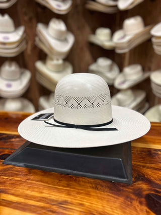 Rodeo King Open Crown High Point 4 1/2" Flat Straw Hat-Straw Cowboy Hats-Rodeo King-Lucky J Boots & More, Women's, Men's, & Kids Western Store Located in Carthage, MO