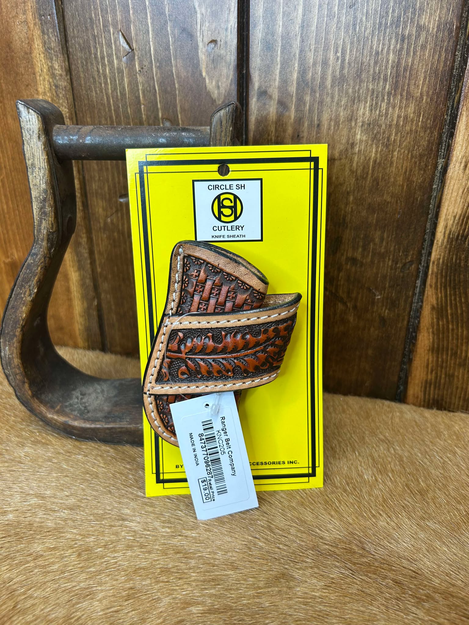 Circle SH Knife Sheaths-Knife Sheath-WESTERN FASHION ACCESSORIES-Lucky J Boots & More, Women's, Men's, & Kids Western Store Located in Carthage, MO