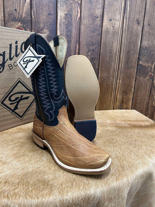 Men's Fenoglio Tan Elephant Boot-Men's Boots-Fenoglio Boots-Lucky J Boots & More, Women's, Men's, & Kids Western Store Located in Carthage, MO