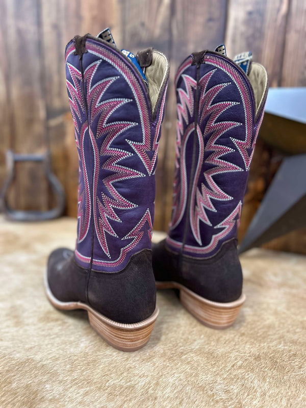 Women's Hyer Rose Hill Brown Roughout Boot-Women's Boots-HYER Boots-Lucky J Boots & More, Women's, Men's, & Kids Western Store Located in Carthage, MO