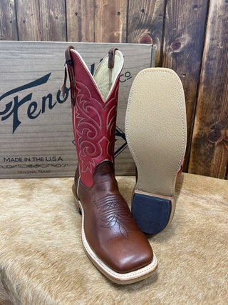 Men's Fenoglio Cognac King Ranch Boot-Men's Boots-Fenoglio Boots-Lucky J Boots & More, Women's, Men's, & Kids Western Store Located in Carthage, MO