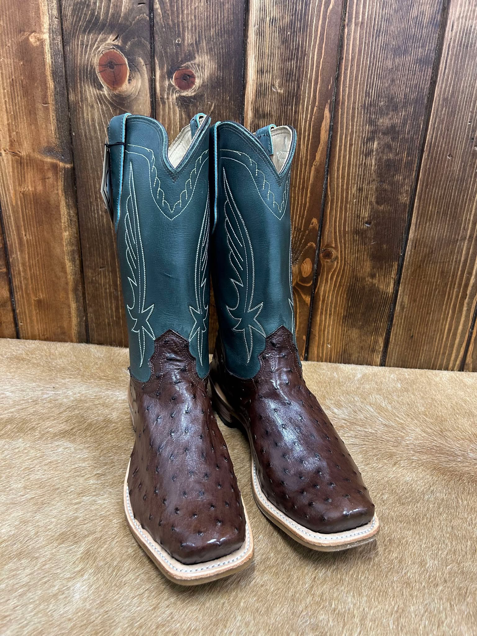 Men's Fenoglio Kango Tobacco Bruciato Ostrich & Boulder Mediterranean Boots-Men's Boots-Fenoglio Boots-Lucky J Boots & More, Women's, Men's, & Kids Western Store Located in Carthage, MO