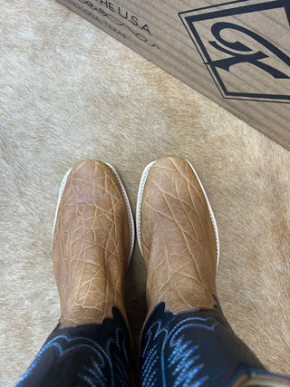 Men's Fenoglio Tan Elephant Boot-Men's Boots-Fenoglio Boots-Lucky J Boots & More, Women's, Men's, & Kids Western Store Located in Carthage, MO