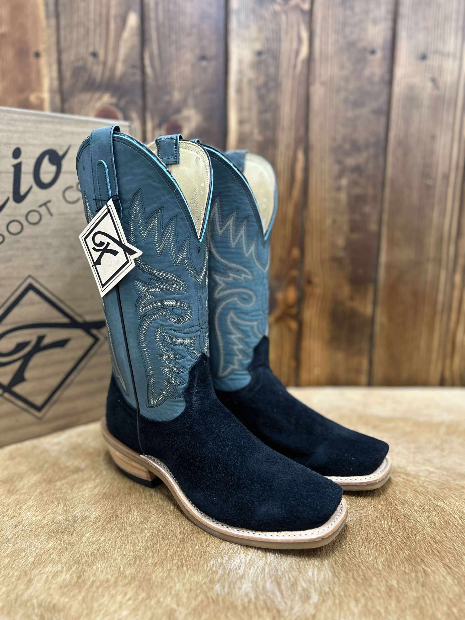 Women's Fenoglio Black Avatar Roughout Boot-Women's Boots-Fenoglio Boots-Lucky J Boots & More, Women's, Men's, & Kids Western Store Located in Carthage, MO