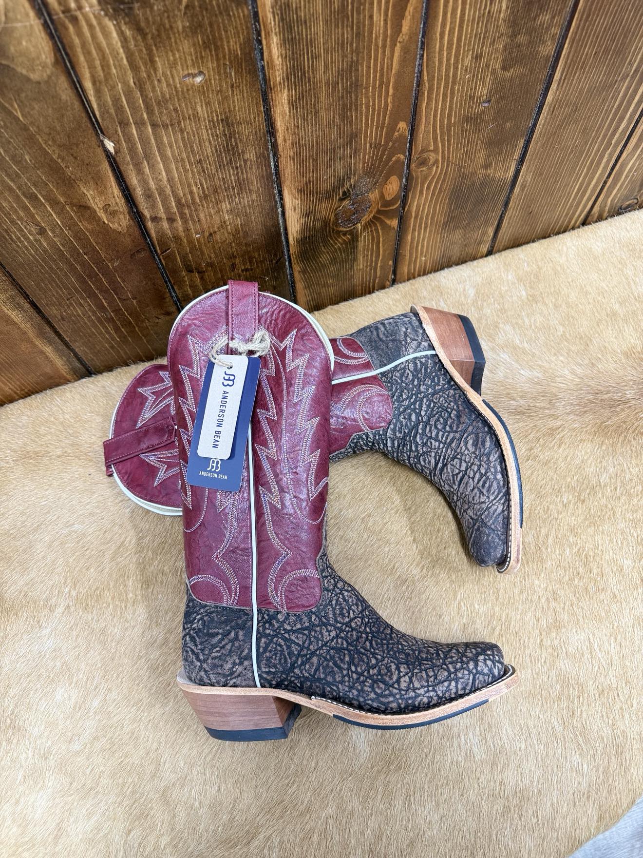 Women's Anderson Bean Chestnut Safari Elephant Boot-Women's Boots-Anderson Bean-Lucky J Boots & More, Women's, Men's, & Kids Western Store Located in Carthage, MO