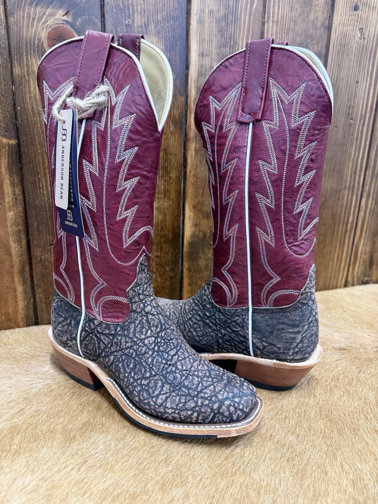 Women's Anderson Bean Chestnut Safari Elephant Boot-Women's Boots-Anderson Bean-Lucky J Boots & More, Women's, Men's, & Kids Western Store Located in Carthage, MO
