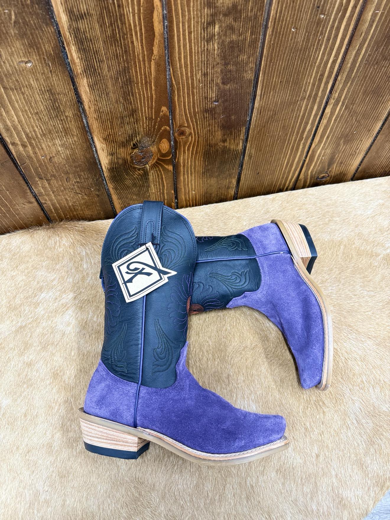Women's Fenoglio Grape Moto Roughout Boots-Women's Boots-Fenoglio Boots-Lucky J Boots & More, Women's, Men's, & Kids Western Store Located in Carthage, MO