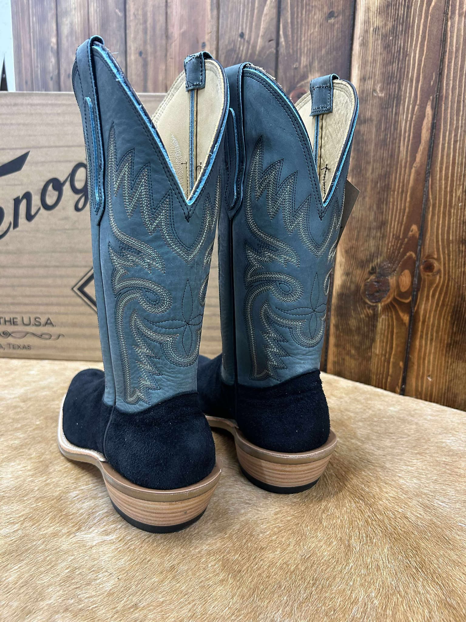 Women's Fenoglio Black Avatar Roughout Boot-Women's Boots-Fenoglio Boots-Lucky J Boots & More, Women's, Men's, & Kids Western Store Located in Carthage, MO