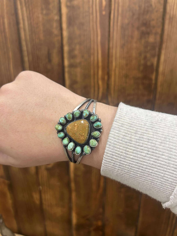 Wren Cuff-Bracelets-LJ Turquoise-Lucky J Boots & More, Women's, Men's, & Kids Western Store Located in Carthage, MO