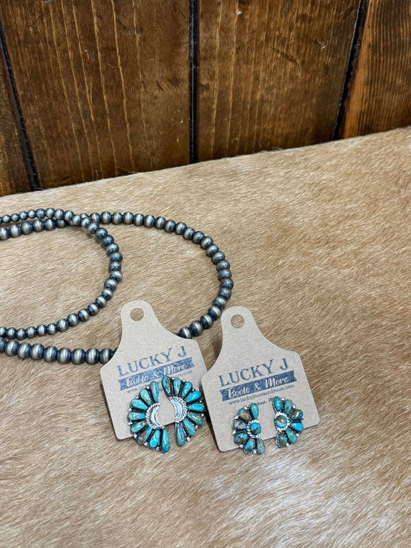 Wrenlee Earrings-Earrings-LJ Turquoise-Lucky J Boots & More, Women's, Men's, & Kids Western Store Located in Carthage, MO