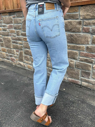 Women's Levi's Ribcage Full Length Straight Leg in Light Wash-Women's Denim-Levi's-Lucky J Boots & More, Women's, Men's, & Kids Western Store Located in Carthage, MO