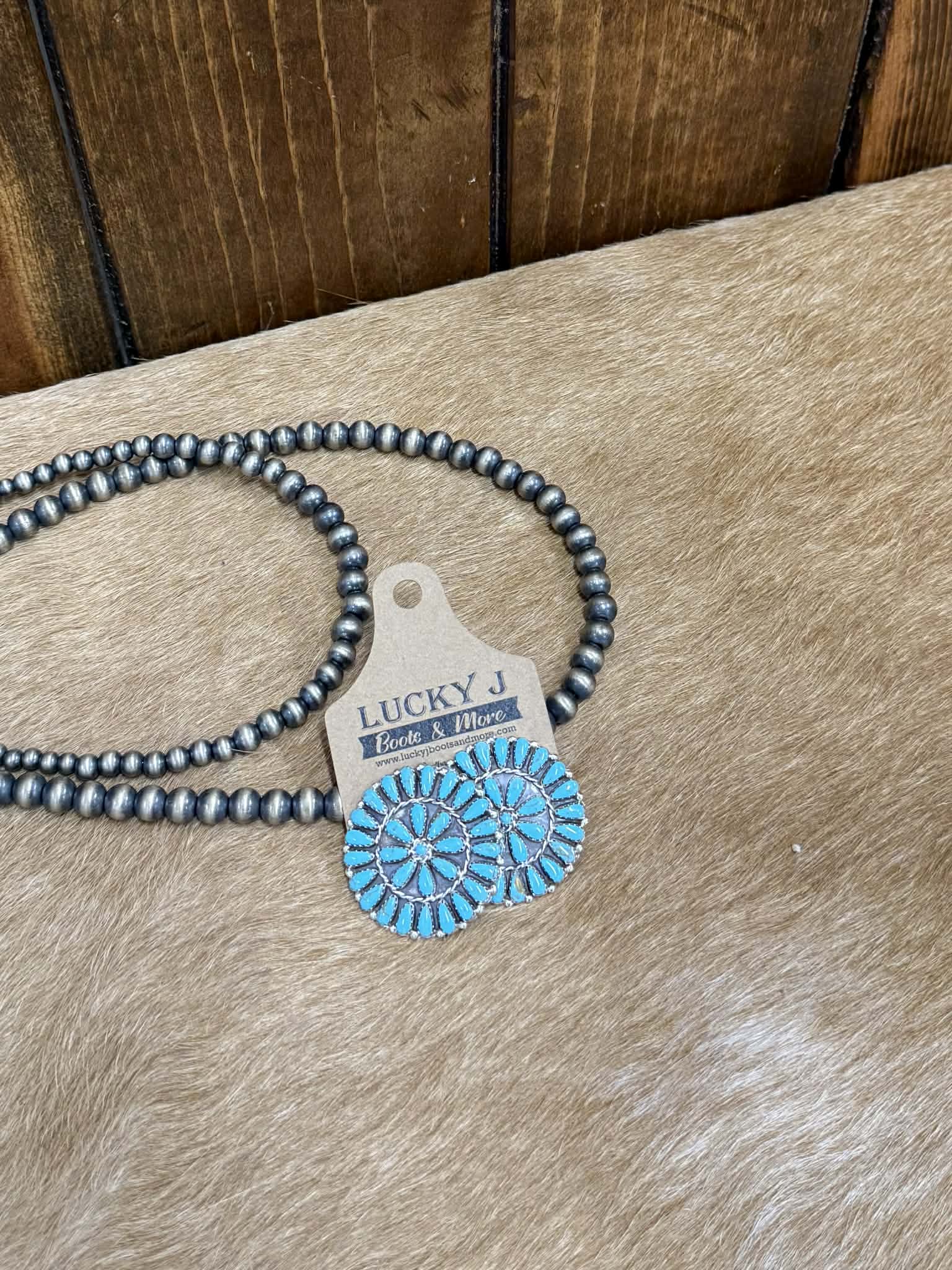 Melissa Earrings-Earrings-LJ Turquoise-Lucky J Boots & More, Women's, Men's, & Kids Western Store Located in Carthage, MO