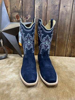 Men's R. Watson Dark Blue Roughout Boot-Men's Boots-R. Watson-Lucky J Boots & More, Women's, Men's, & Kids Western Store Located in Carthage, MO