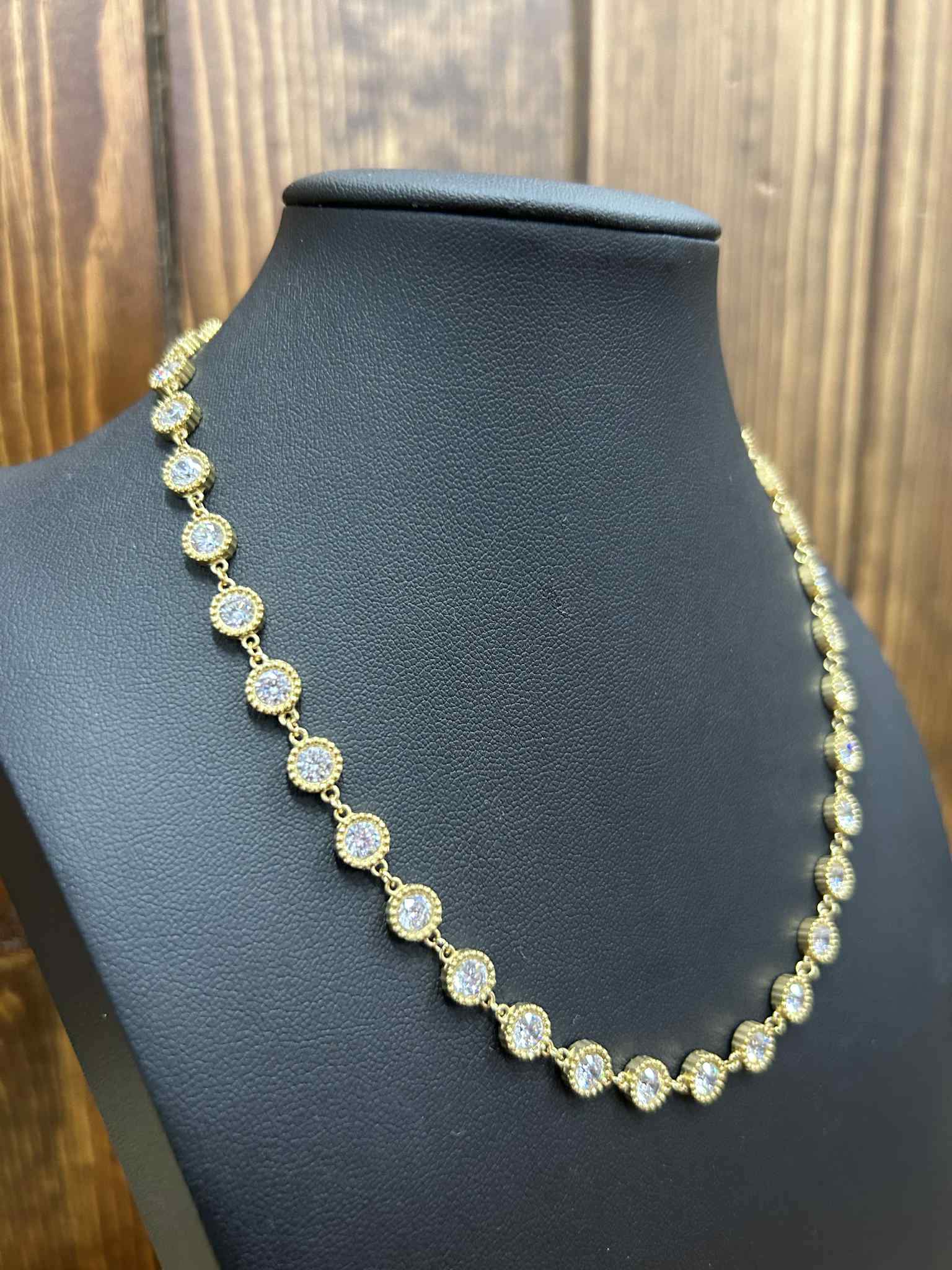 Gold Daimond Necklace-Necklaces-LJ Fashion Jewelry-Lucky J Boots & More, Women's, Men's, & Kids Western Store Located in Carthage, MO
