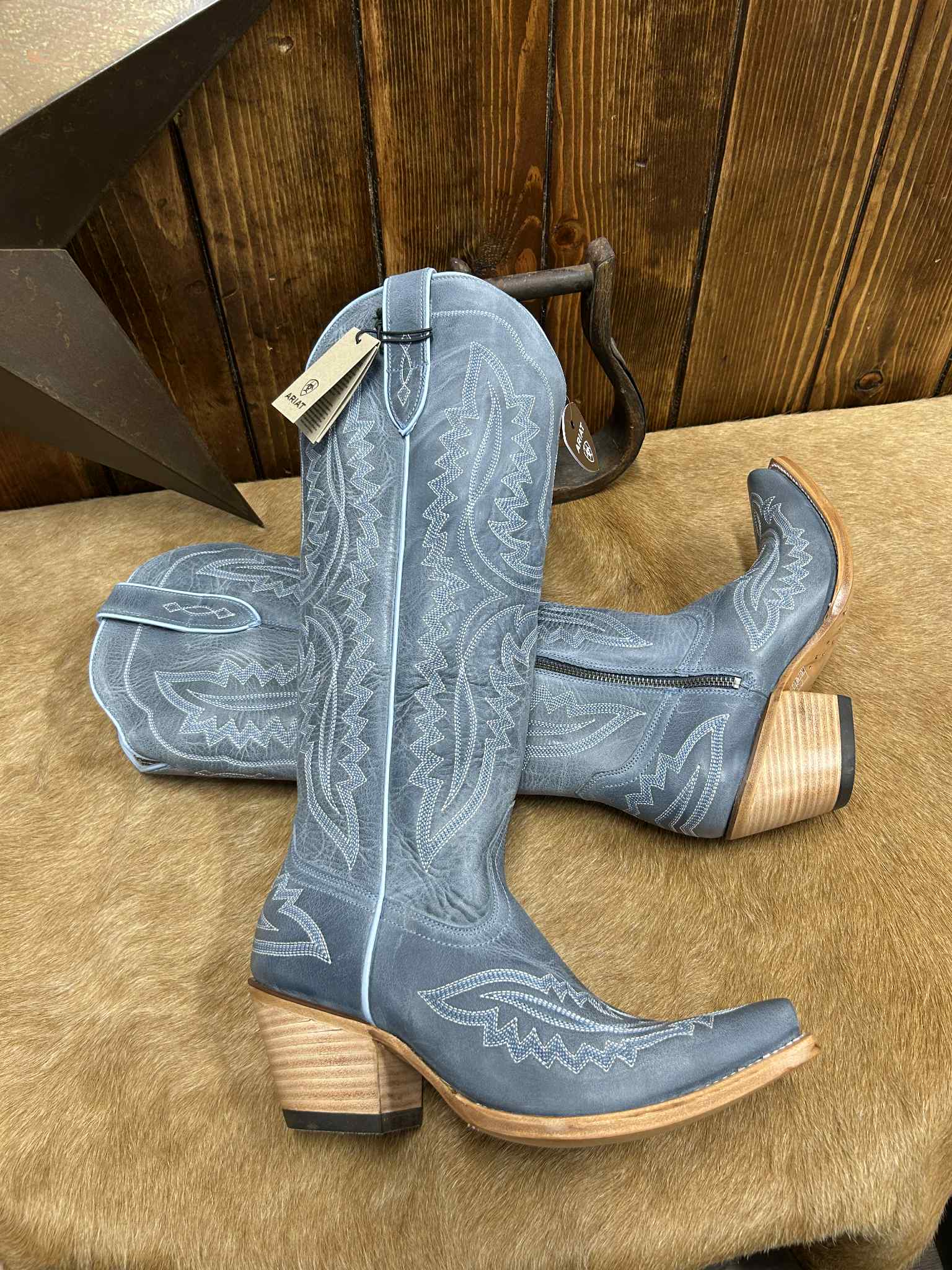 Women's Ariat Vintage Denim Casanova Boot-Women's Boots-Ariat-Lucky J Boots & More, Women's, Men's, & Kids Western Store Located in Carthage, MO
