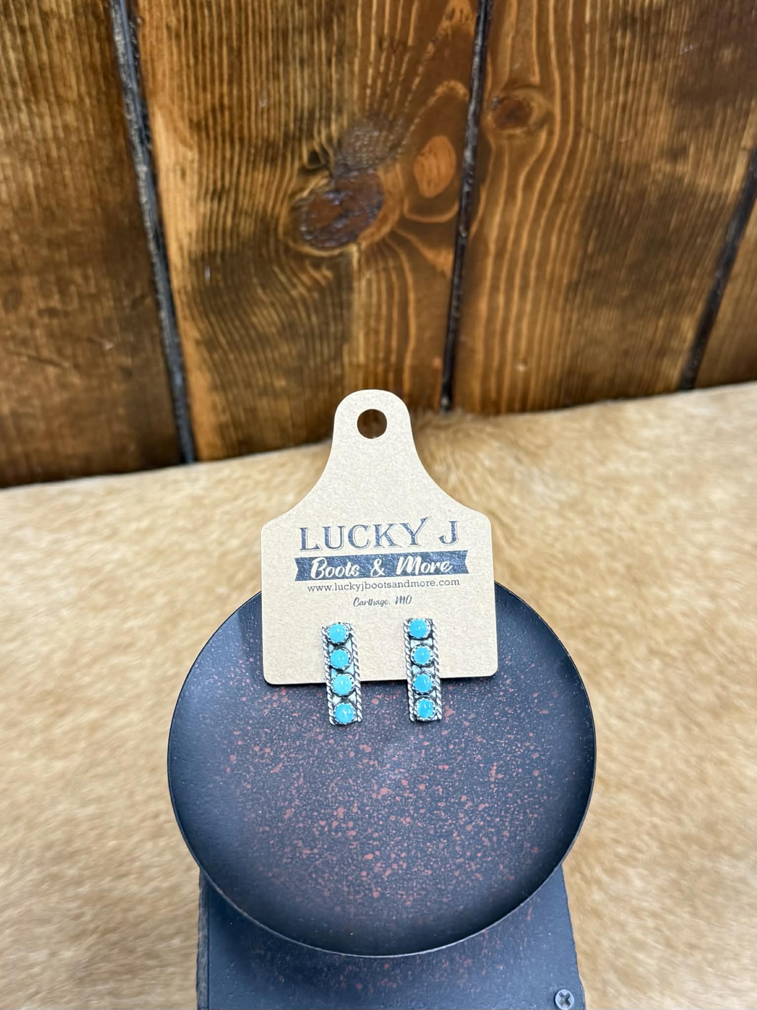 Sabrina Earrings-Earrings-LJ Turquoise-Lucky J Boots & More, Women's, Men's, & Kids Western Store Located in Carthage, MO