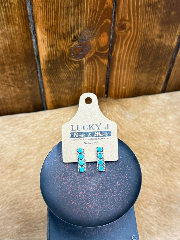 Sabrina Earrings-Earrings-LJ Turquoise-Lucky J Boots & More, Women's, Men's, & Kids Western Store Located in Carthage, MO