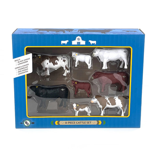 8-Piece Cattle Set-Toys-Big Country Toys-Lucky J Boots & More, Women's, Men's, & Kids Western Store Located in Carthage, MO