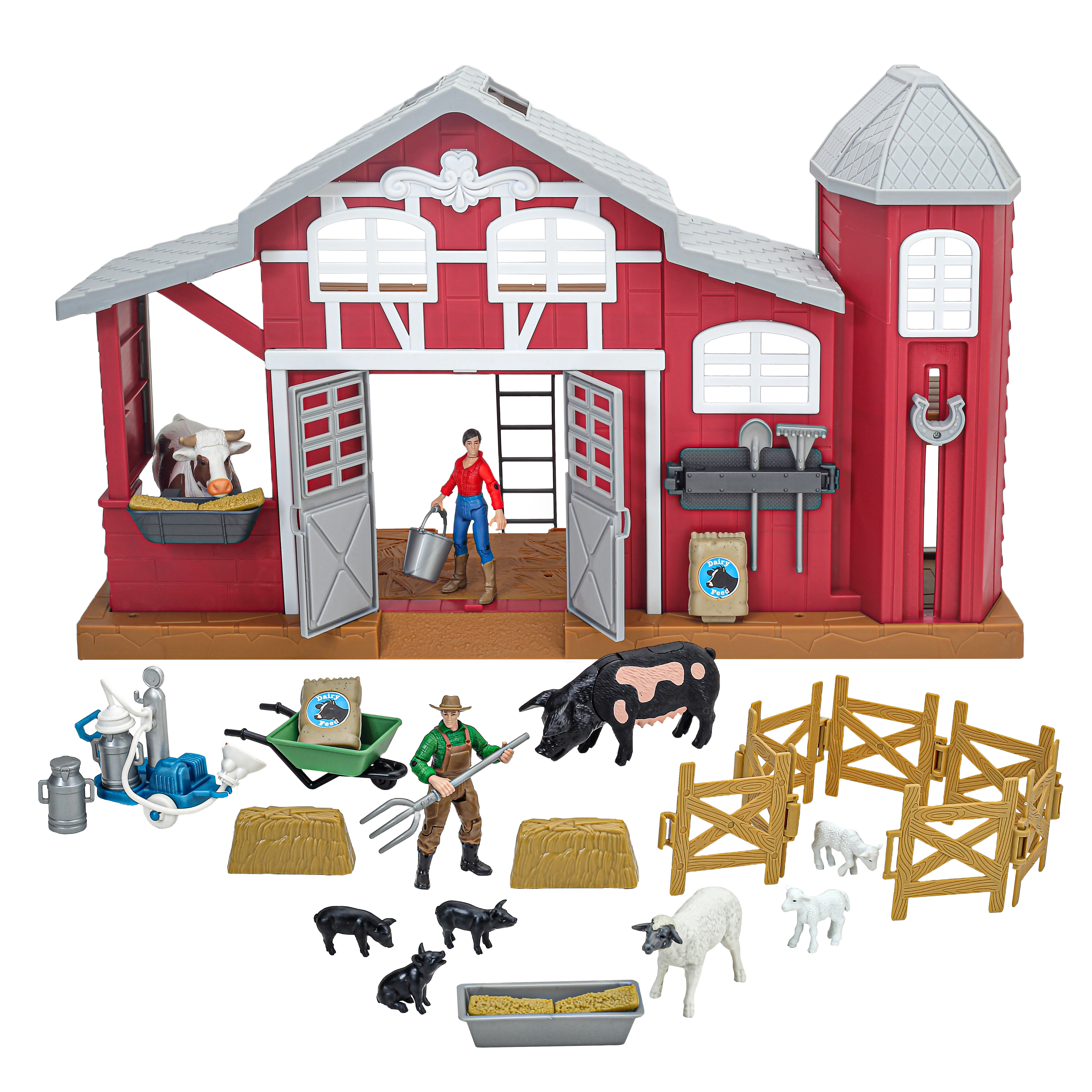 38-Piece Dairy Barn Playset-Toys-Big Country Toys-Lucky J Boots & More, Women's, Men's, & Kids Western Store Located in Carthage, MO