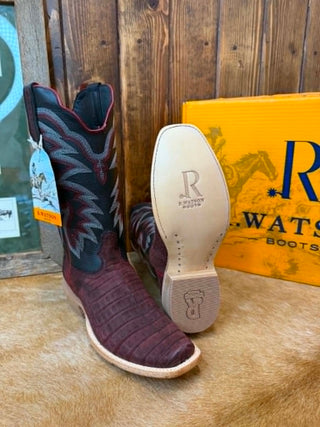 Men's R. Watson Nubuck Rhubarb Caiman Belly Boot
