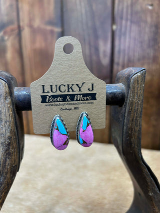 Zara Earrings-Earrings-LJ Turquoise-Lucky J Boots & More, Women's, Men's, & Kids Western Store Located in Carthage, MO