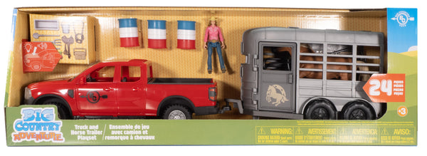 24-Piece Truck & Horse Trailer Playset-Toys-Big Country Toys-Lucky J Boots & More, Women's, Men's, & Kids Western Store Located in Carthage, MO