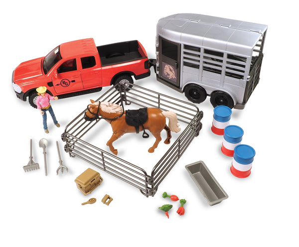 24-Piece Truck & Horse Trailer Playset-Toys-Big Country Toys-Lucky J Boots & More, Women's, Men's, & Kids Western Store Located in Carthage, MO
