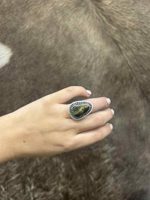 Yazmin Ring-Rings-LJ Turquoise-Lucky J Boots & More, Women's, Men's, & Kids Western Store Located in Carthage, MO