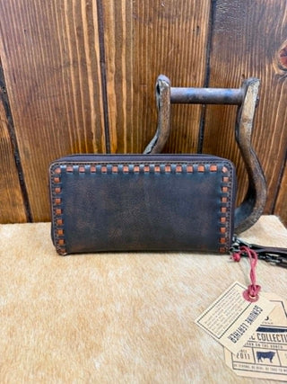 STS Chocolate Bandera Berkley Bifold Wristlet