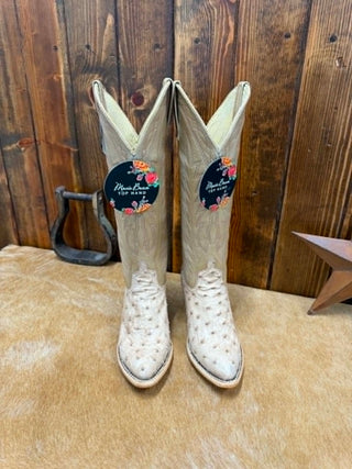 Women's Macie Bean Tan Vintage Bruciato Full Quill Ostrich Boot