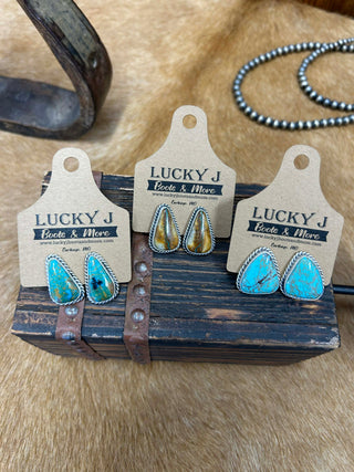 Juliet Earrings-Earrings-LJ Turquoise-Lucky J Boots & More, Women's, Men's, & Kids Western Store Located in Carthage, MO