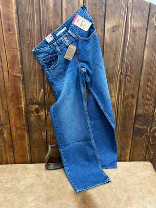 Women's Levi's Super Low Loose in Medium Wash Jean-Women's Denim-Levi's-Lucky J Boots & More, Women's, Men's, & Kids Western Store Located in Carthage, MO